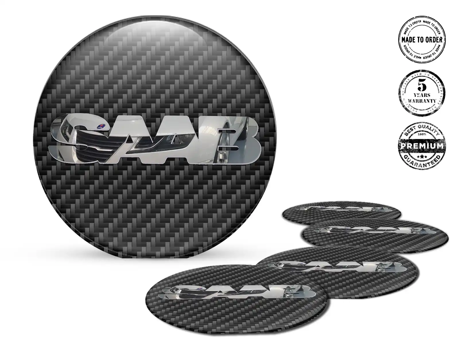 Saab Raddekal Stil Rennsport-Silikon-Badges